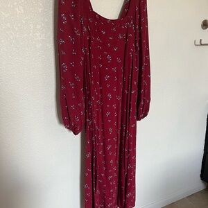 Free People Red Floral Dress